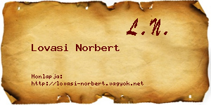 Lovasi Norbert névjegykártya