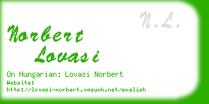 norbert lovasi business card